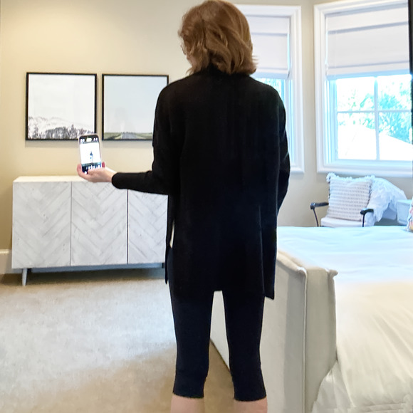 ANTHROPOLOGIE by RD STYLE Open Front Cardigan in Black S - Picture 5 of 11